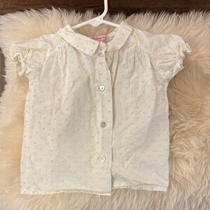 2t La Coqueta Swiss dot Button Down Shirt